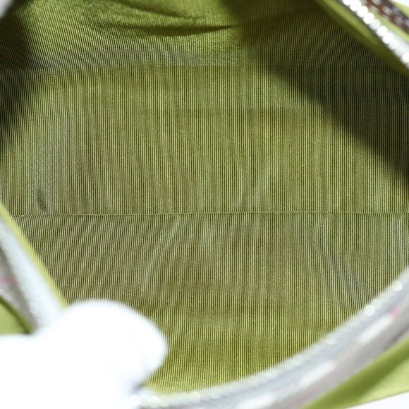 BURBERRY Nova Check Accessory Pouch Nylon Beige Green Auth hk1323 - Picture 10 of 15